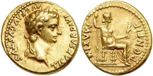 1 Aureus Roman Empire (27BC-395) Gold Tiberius Claudius Nero (42 BC-37)