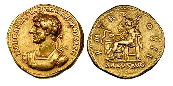 1 Aureus Roman Empire (27BC-395) Gold Hadrian  (76 - 138) 