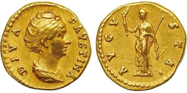 1 Aureus Römische Kaiserzeit (27BC-395) Gold Faustina II (130-175)
