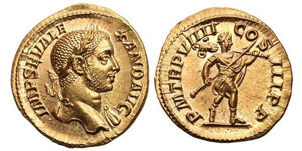 1 Aureus Römische Kaiserzeit (27BC-395) Gold Severus Alexander (208-235)