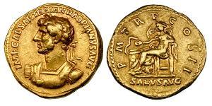 1 Aureus Empire romain (27BC-395) Or Hadrien (76 - 138) 