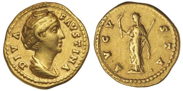 1 Aureus Empire romain (27BC-395) Or Faustina II (130-175)