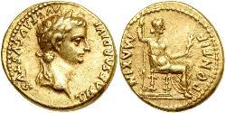 1 Aureus 羅馬帝國 金 Tiberius Claudius Nero (42 BC-37)