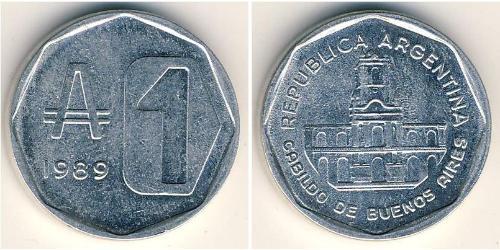 1 Austral República Argentina (1861 - ) Aluminio 