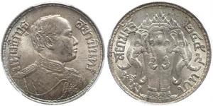 1 Baht Thaïlande Argent Rama VI (1880 – 1925) 