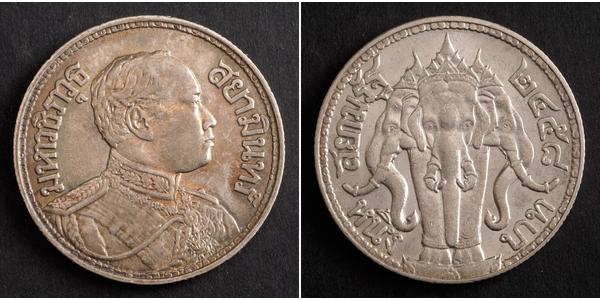 1 Baht Thaïlande Argent Rama VI (1880 – 1925) 