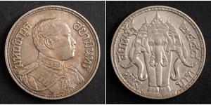 1 Baht Tailandia Plata Vajiravudh (1880 – 1925) 