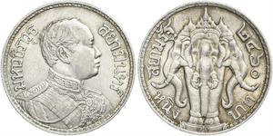 1 Baht Tailandia Plata Vajiravudh (1880 – 1925) 