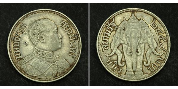 1 Baht Tailandia Plata Vajiravudh (1880 – 1925) 