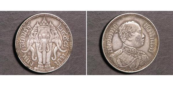 1 Baht Tailandia Plata Vajiravudh (1880 – 1925) 