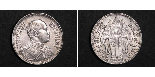 1 Baht Tailandia Plata Vajiravudh (1880 – 1925) 