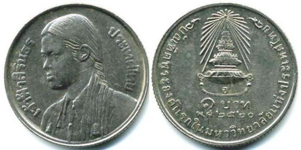 1 Baht Thailand 銅/镍 