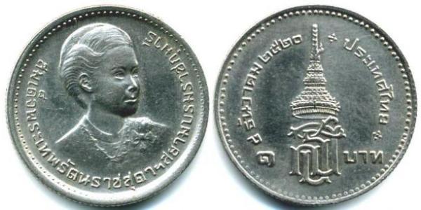 1 Baht Thailand 銅/镍 