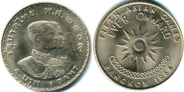 1 Baht Thailand 銅/镍 