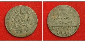1 Baiocco Estados Pontificios (752-1870) Cobre Pío VII (1742 -1823)