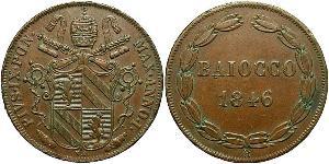 1 Baiocco Vatican (1926-) Cobre Pío IX (1792- 1878)