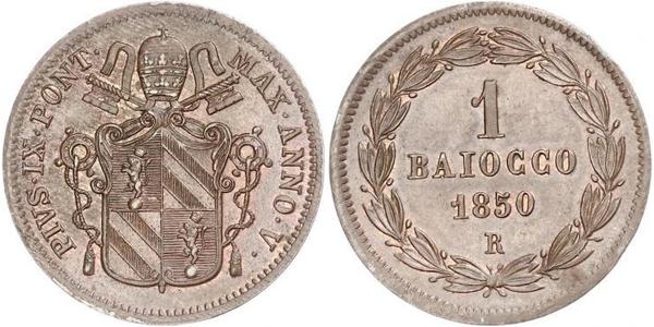 1 Baiocco Papal States (752-1870) Copper 