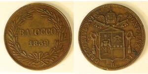 1 Baiocco 教皇国 (754 - 1870) 銅 