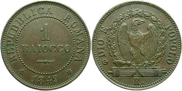 1 Baiocco 梵蒂冈 銅 