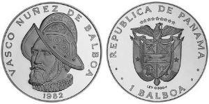 1 Balboa Panama Argent Vasco Núñez de Balboa (1475 – 1519)