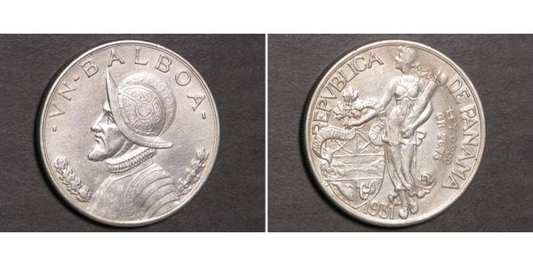 1 Balboa Panama Argent Vasco Núñez de Balboa (1475 – 1519)