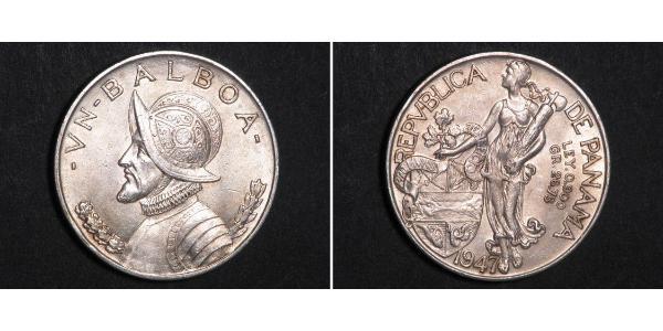 1 Balboa Panama Argent Vasco Núñez de Balboa (1475 – 1519)
