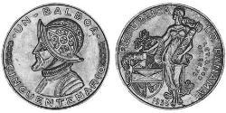 1 Balboa Panamá Argento Vasco Núñez de Balboa (1475 – 1519)