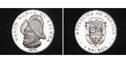 1 Balboa Panamá Argento Vasco Núñez de Balboa (1475 – 1519)
