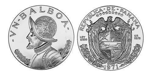 1 Balboa Panamá Argento Vasco Núñez de Balboa (1475 – 1519)