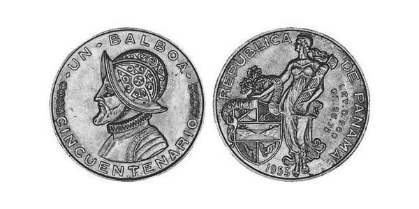 1 Balboa Panamá Argento Vasco Núñez de Balboa (1475 – 1519)
