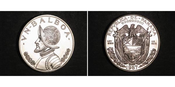 1 Balboa Panamá Argento Vasco Núñez de Balboa (1475 – 1519)