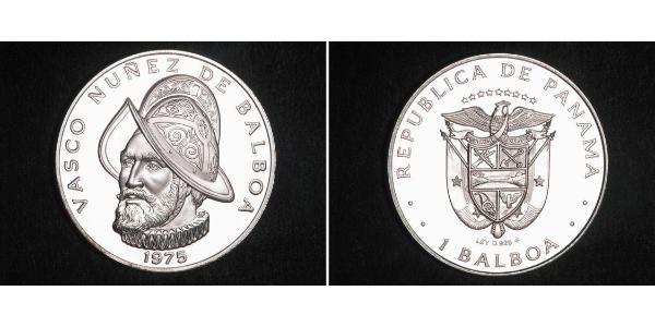 1 Balboa Panamá Argento Vasco Núñez de Balboa (1475 – 1519)