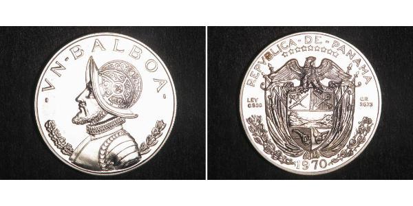 1 Balboa Panamá Argento Vasco Núñez de Balboa (1475 – 1519)