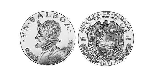 1 Balboa Panamá Argento Vasco Núñez de Balboa (1475 – 1519)