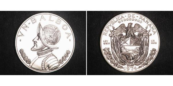 1 Balboa Panamá Argento Vasco Núñez de Balboa (1475 – 1519)