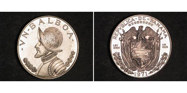1 Balboa Panamá Argento Vasco Núñez de Balboa (1475 – 1519)