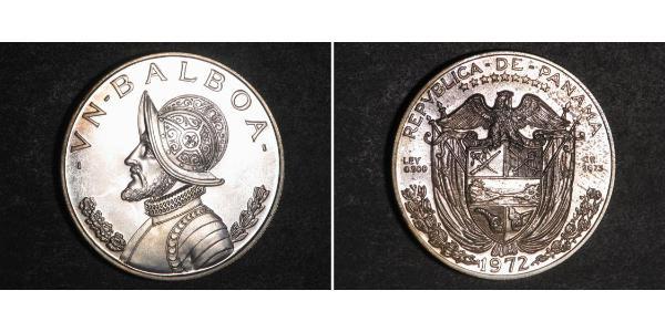 1 Balboa Panamá Argento Vasco Núñez de Balboa (1475 – 1519)