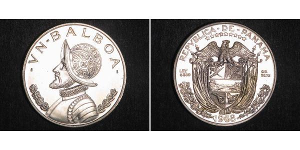 1 Balboa Panamá Argento Vasco Núñez de Balboa (1475 – 1519)