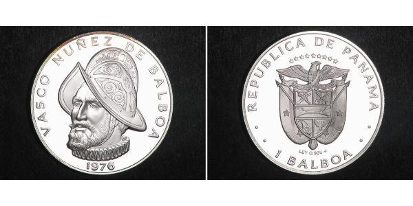 1 Balboa Panamá Argento Vasco Núñez de Balboa (1475 – 1519)