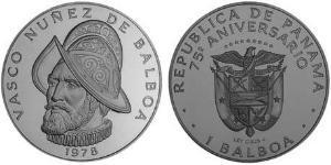 1 Balboa Panama Kupfer/Nickel Vasco Núñez de Balboa (1475 – 1519)