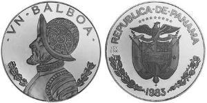 1 Balboa Panamá Plata Vasco Núñez de Balboa (1475 – 1519)