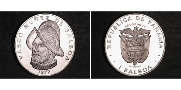 1 Balboa Panamá Plata Vasco Núñez de Balboa (1475 – 1519)