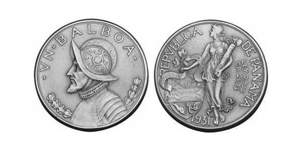 1 Balboa Panamá Plata Vasco Núñez de Balboa (1475 – 1519)