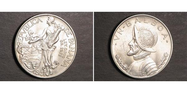 1 Balboa Panama Silber Vasco Núñez de Balboa (1475 – 1519)