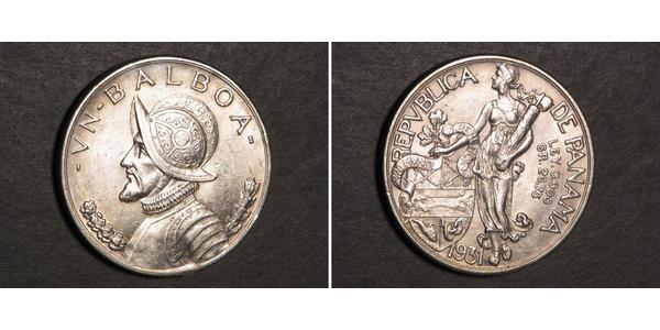 1 Balboa Panama Silber Vasco Núñez de Balboa (1475 – 1519)