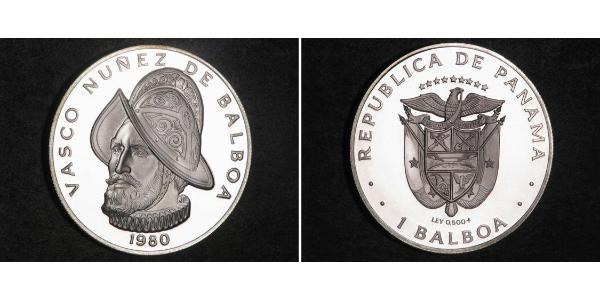 1 Balboa Panama Silber Vasco Núñez de Balboa (1475 – 1519)