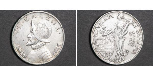 1 Balboa Panama Silber Vasco Núñez de Balboa (1475 – 1519)