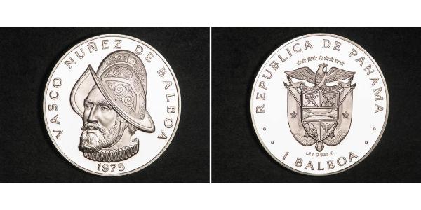1 Balboa Panama Silber Vasco Núñez de Balboa (1475 – 1519)