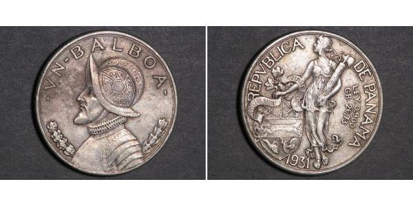1 Balboa Panama Silber Vasco Núñez de Balboa (1475 – 1519)