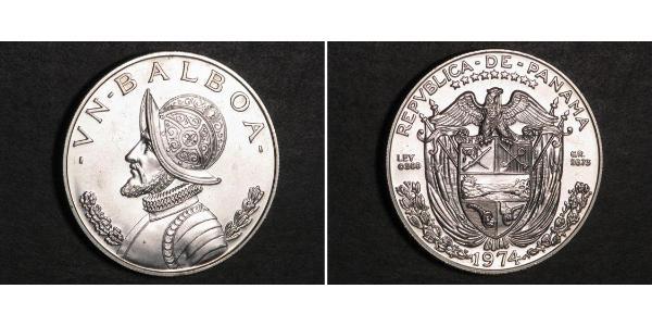 1 Balboa Panama Silber Vasco Núñez de Balboa (1475 – 1519)